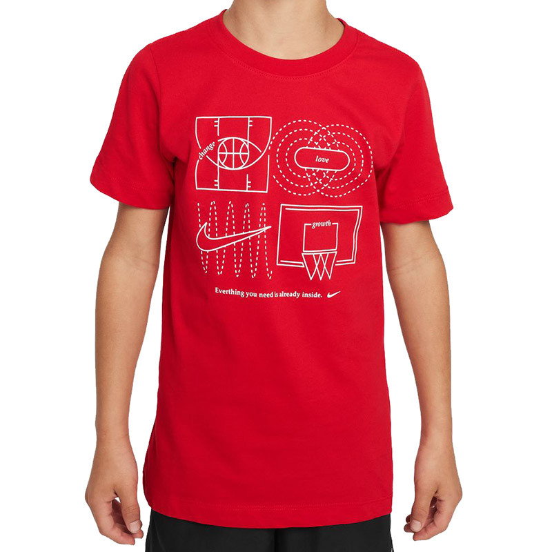 Junior Nike Sportswear Culture of Basketball Red T-Shirt