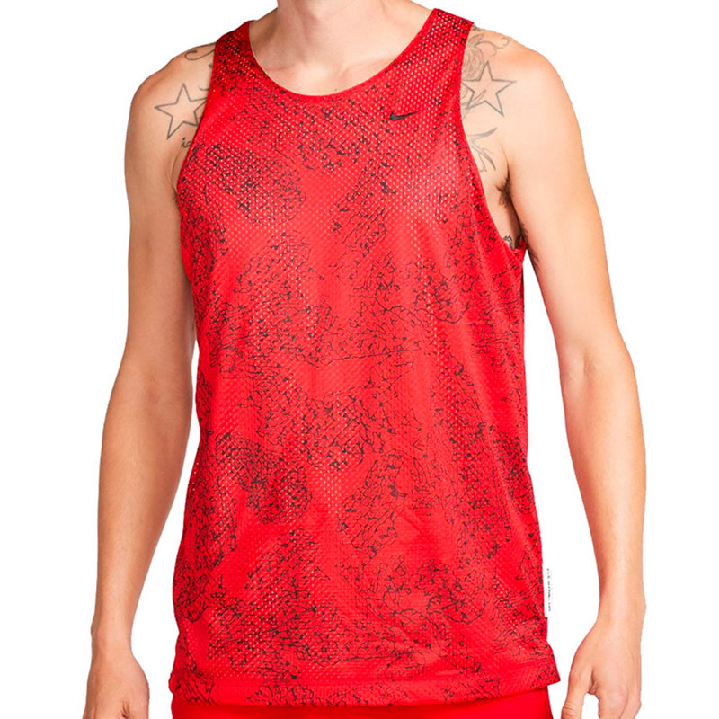 Nike Dri-FIT Standard Issue Reversible Red Grey Tank Top