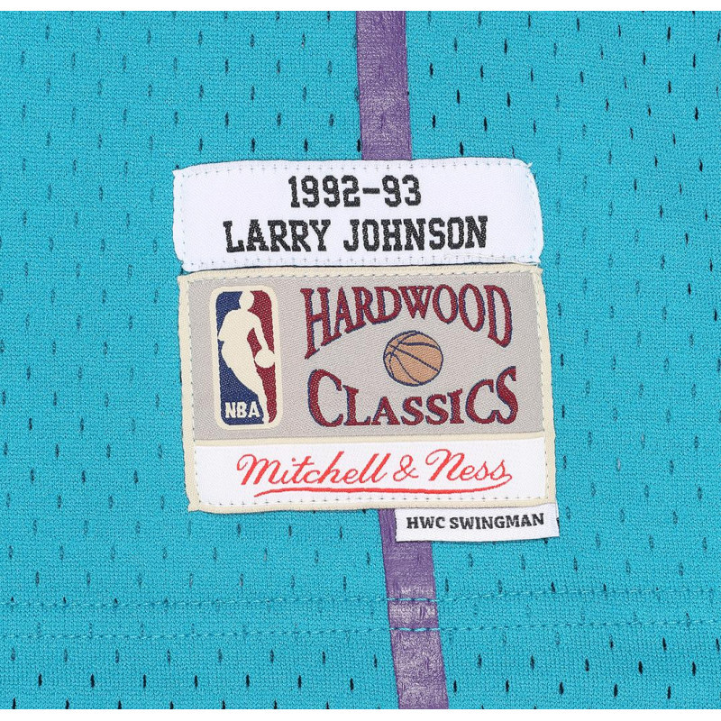 Mitchell & Ness Swingman Charlotte Hornets Larry Johnson 1992-93 Jersey Teal M