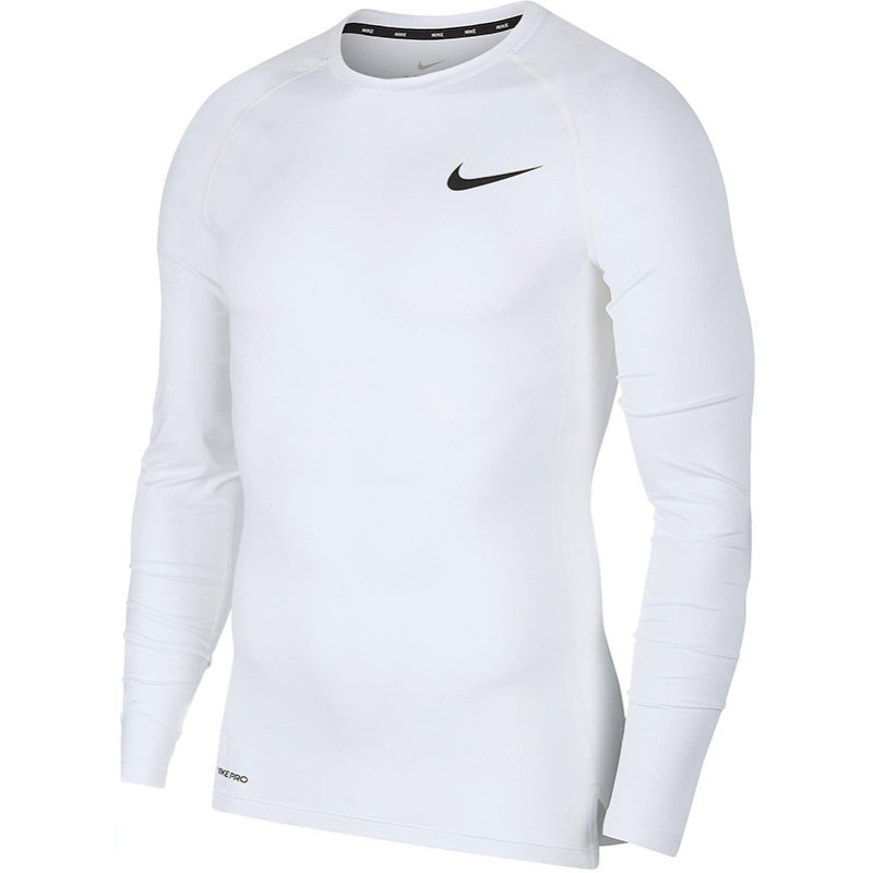 Nike Pro Tight-Fit White Long Sleeve Top