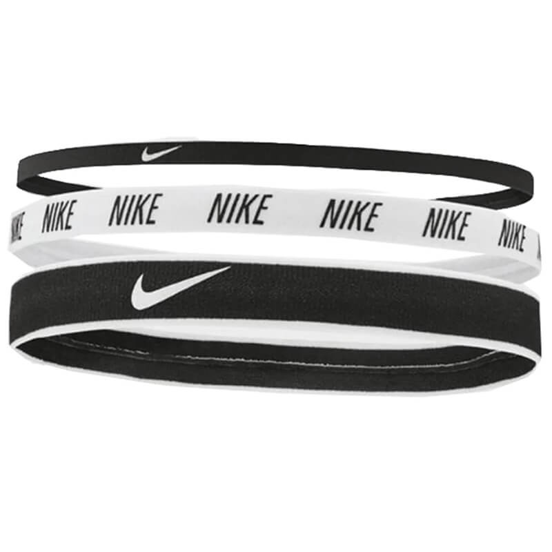 Nike Mixed Width Black White Headbands 3pk