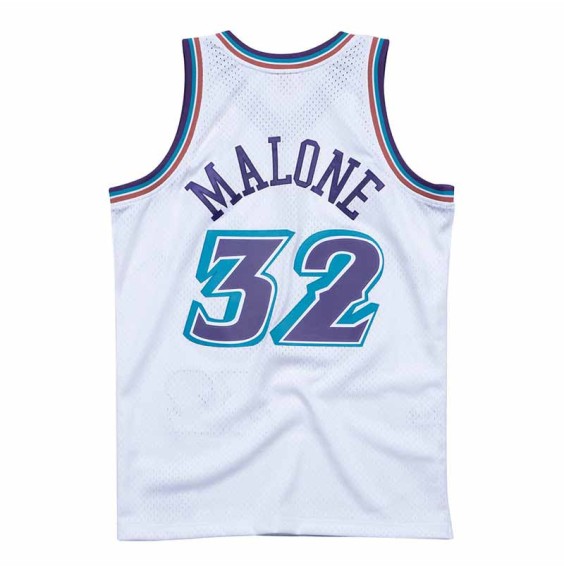 Bu yKarl Malone Utah Jazz 96-97 White Retro Swingman| 24Segons