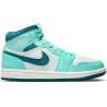 Woman Air Jordan 1 Mid Chenille Bleached Turquoise