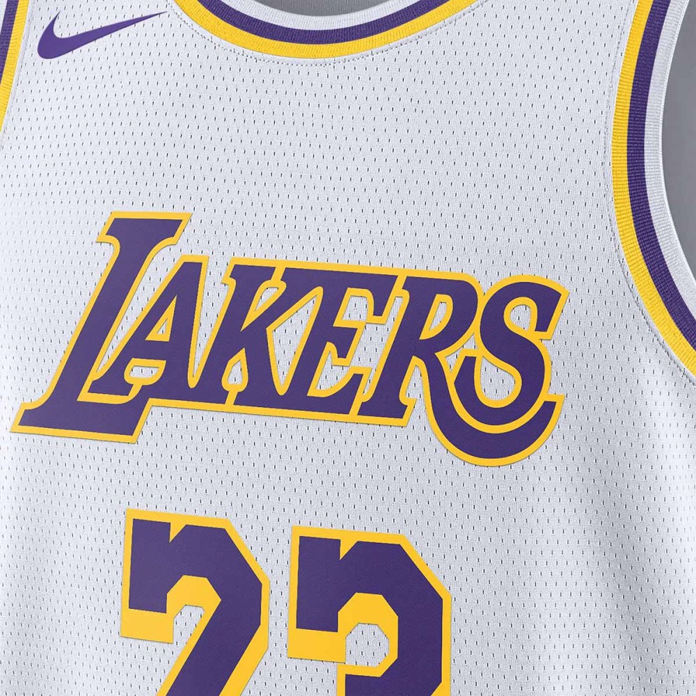 Camiseta Los Angeles Lakers Nike Classic Edition Swingman - Blanco - Lebron  James - Hombres