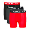 Boxer Brief Junior Nike Essential Micro Black Grey Red 3Pk
