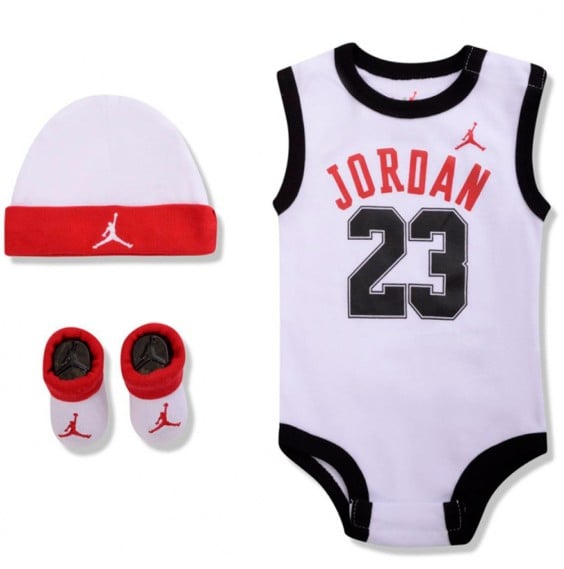 Jordan Acheter Ensemble Baby Jersey Blanc | 24Segons