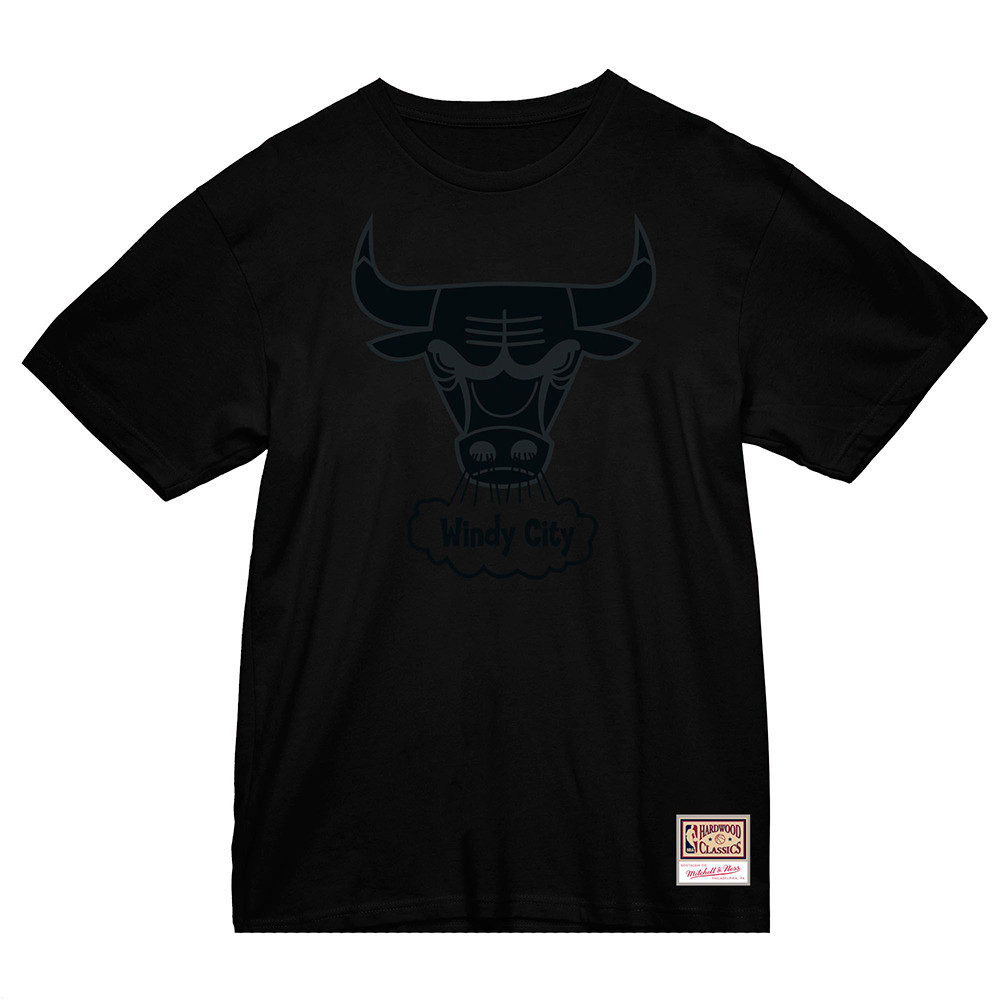 Chicago Bulls Tonal Print Black T-Shirt
