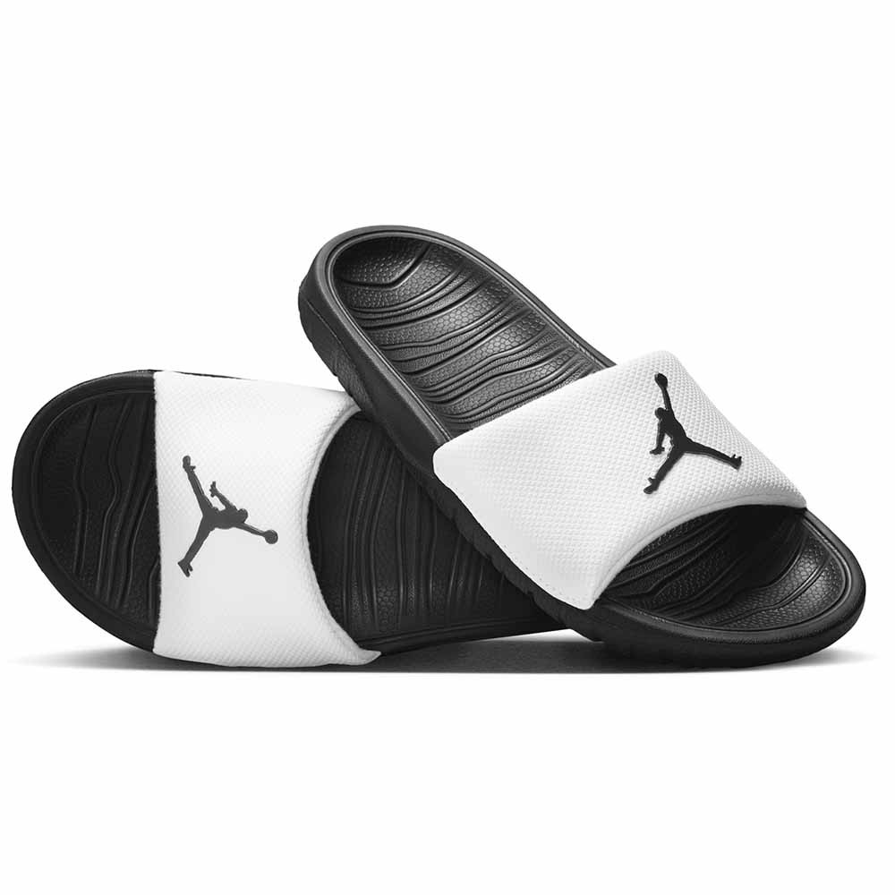 Junior Jordan Break White Black Flip Flops