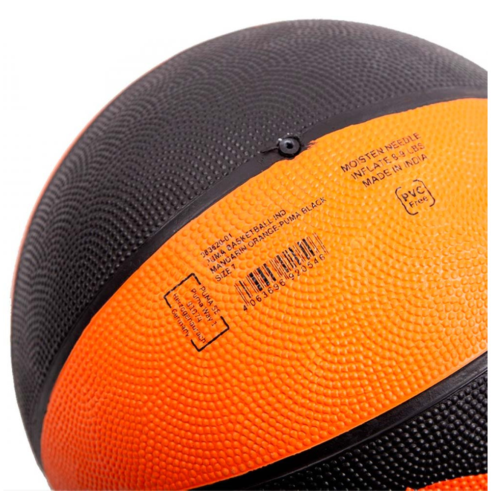 Puma Basketball IND Orange Black Sz7 Ball