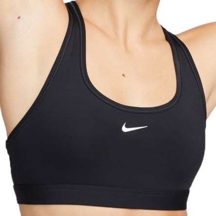 Buy Nike Swoosh Light Support Black Bra | 24Segons