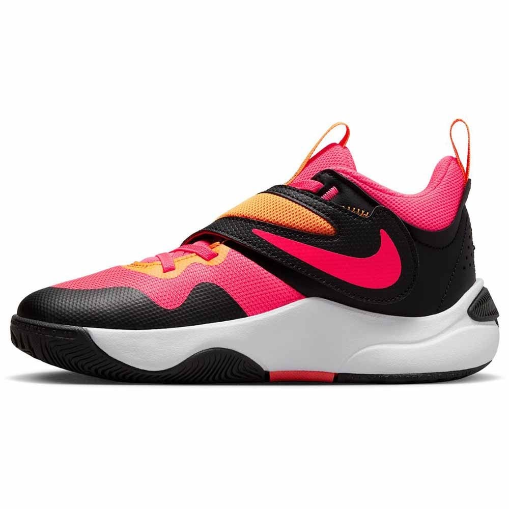 Junior Nike Team Hustle D 11 Black Hot Punch Vivid Orange