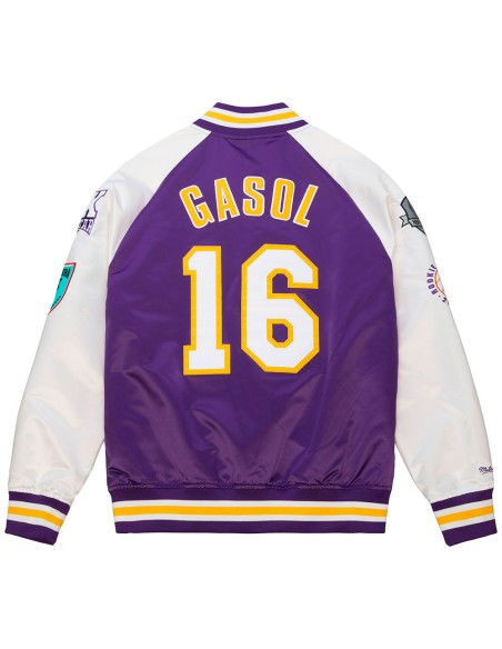 Acheter Pau Gasol Los Angeles Lakers HOF N&N Satin Jacket | 24Segons