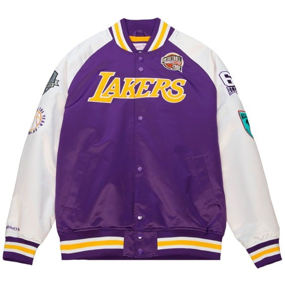 Acquista la giacca Pau Gasol Los Angeles Lakers HOF N&N Satin | 24Segons