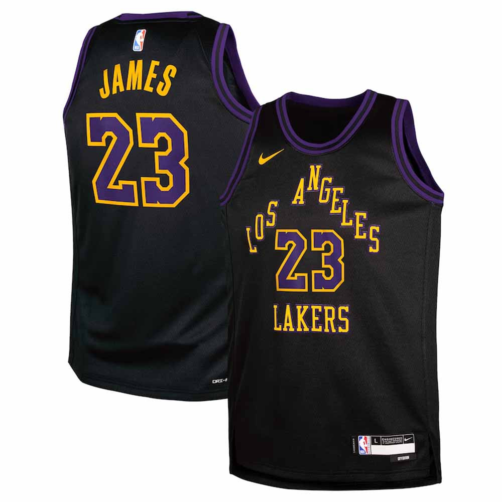 Kids LeBron James Los Angeles Lakers 23-24 City Edition Replica