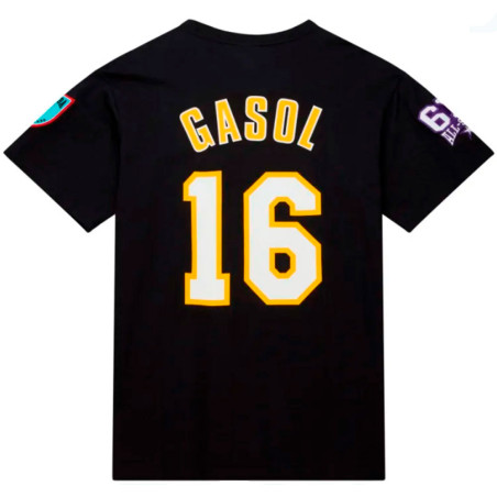 Camiseta Pau Gasol Los Angeles Lakers NBA HOF Black