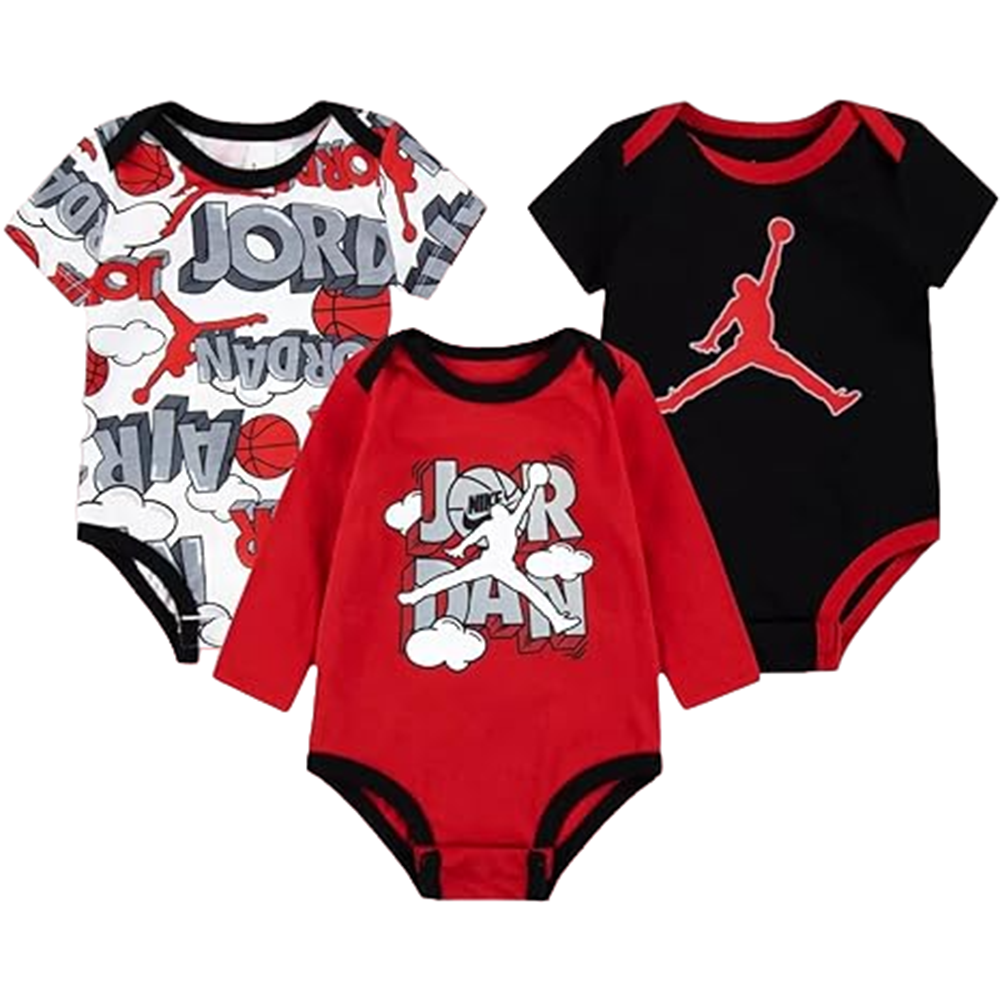 Baby Jordan Air Comic Bodysuit 3PK Set