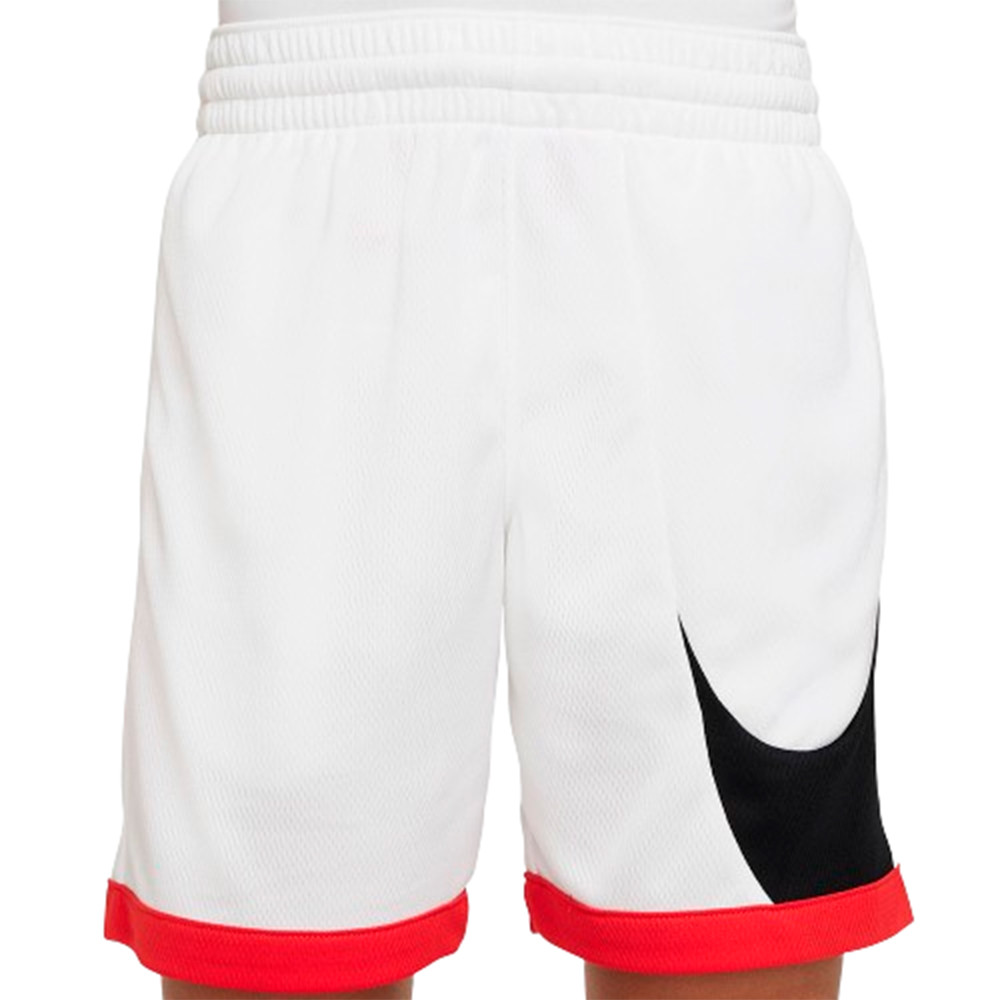Junior Nike Dri-Fit HBR Basketball White Shorts