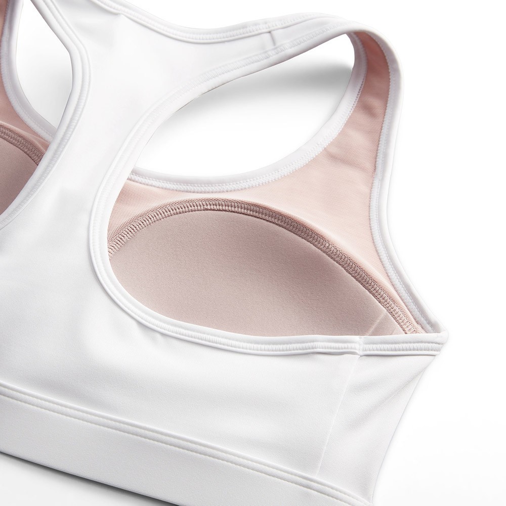 Nike Swoosh Medium Support White Bra