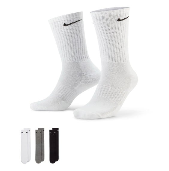 Nike Acheter Chaussettes Everyday Crew White Grey Black 3pk | 24Segons