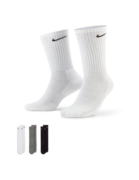 Nike Acheter Chaussettes Everyday Crew White Grey Black 3pk | 24Segons