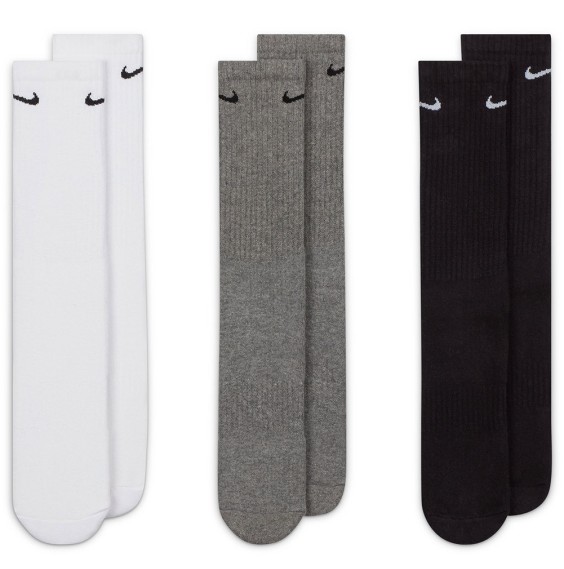 Nike Acheter Chaussettes Everyday Crew White Grey Black 3pk | 24Segons