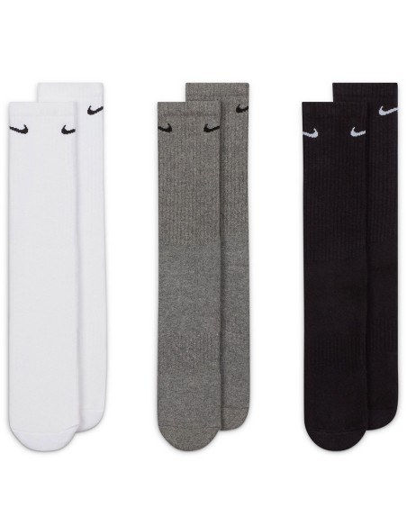 Nike Acheter Chaussettes Everyday Crew White Grey Black 3pk | 24Segons