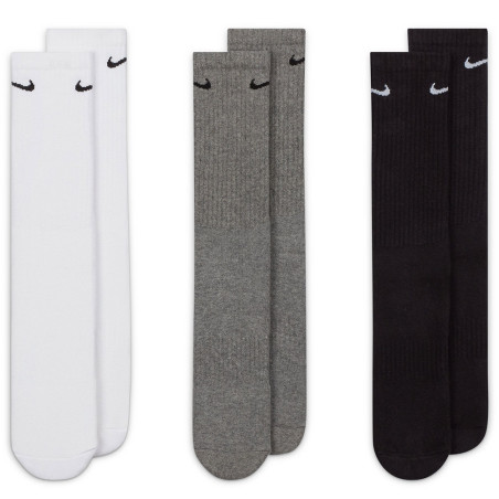 Nike Everyday Cushion Crew White Grey Black 3pk Socks