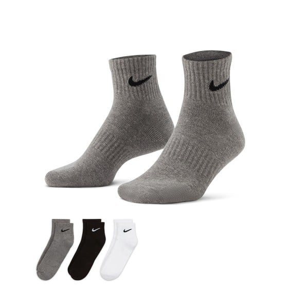 Nike Acquista Calzini Everyday Ankle Grey Black White 3pk | 24Segons