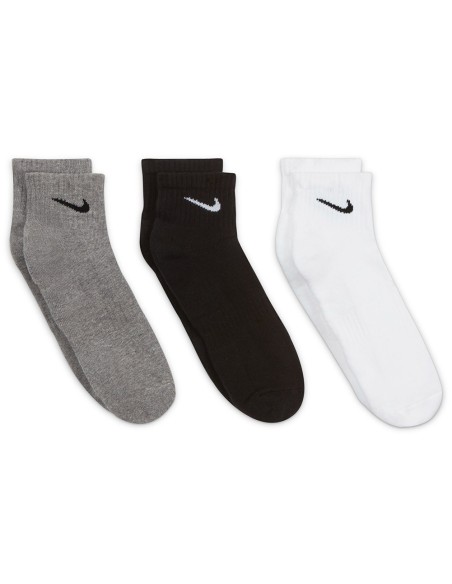 Nike Acheter Chaussettes Everyday Ankle Grey Black White 3pk | 24Segons
