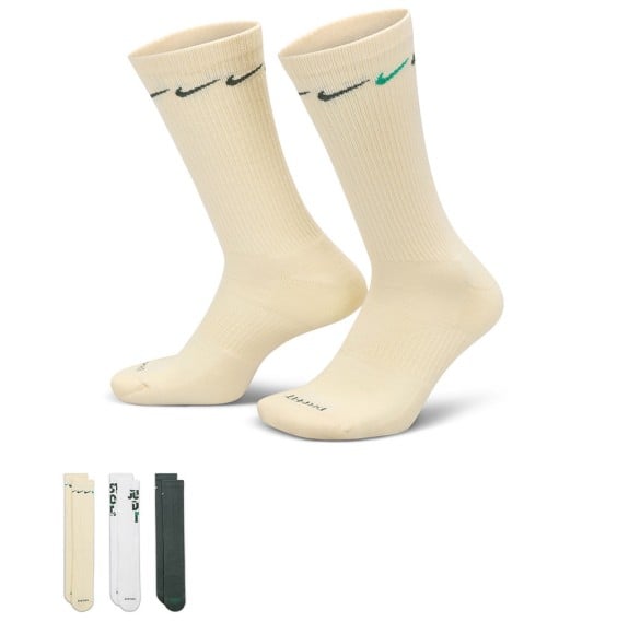 Nike Acquista Socks Everyday Plus Crew Logo Cream 3Pk | 24Segons