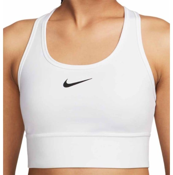 Nike Acquista il reggiseno Swoosh Medium Support Long White | 24Segons