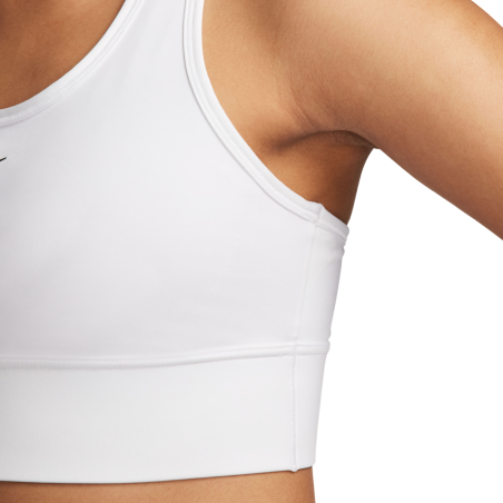 Nike Swoosh Medium Support Long White Bra