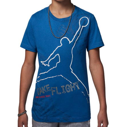 Buy Junior Air Jordan Graphic Industrial Blue T-Shirt | 24Segons