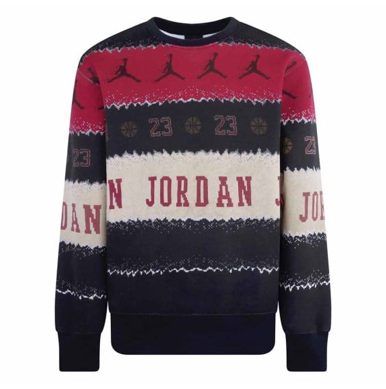 Jordan Acquista Junior Felpa Holiday Fleece Crewneck Nero |24Segons