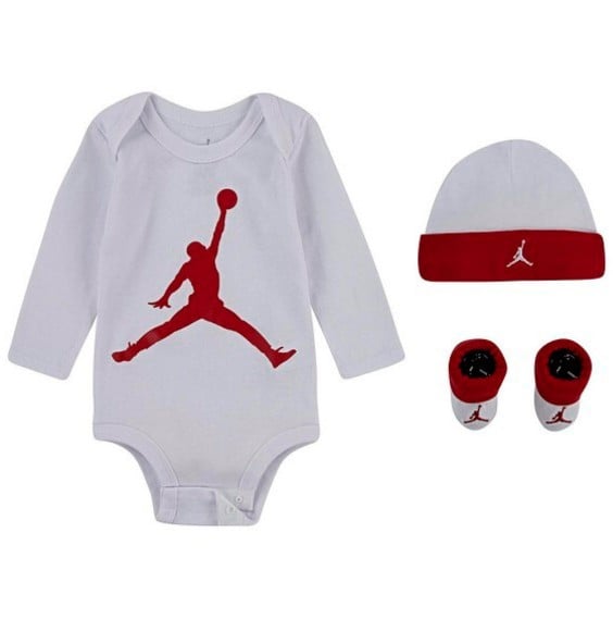 Jordan Acquista Baby Set Maniche lunghe Jumpman Bianco Rosso | 24Segons