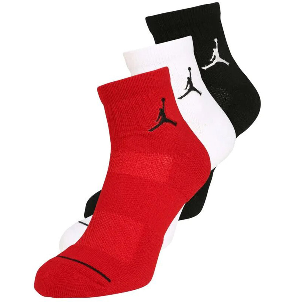 Junior Jordan Jumpman No Show Red White Black 3PK Socks