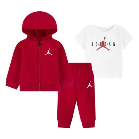 Comprar Set Kids Jordan Essentials Shirt Tracksuit Red White| 24Segons