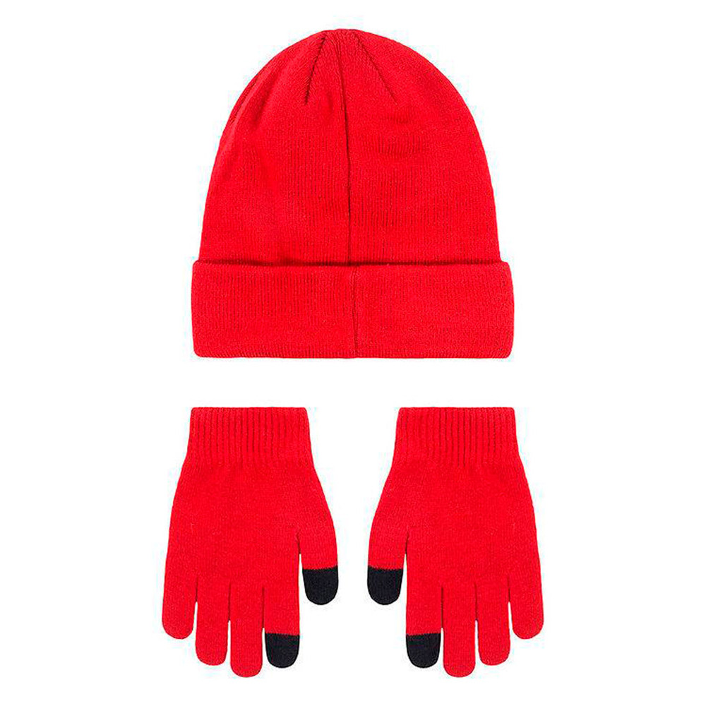 Set Jordan Kids Essential Beanie Gloves Red