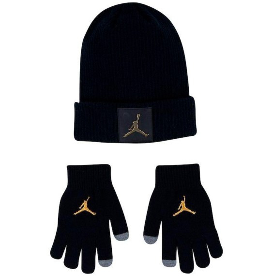 Jordan Acheter Set Kids Metal Jumpman Hat Gloves Black Gold|24Segons