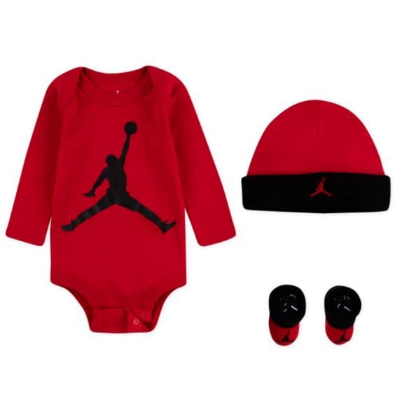 Jordan Acquista Baby Set Maniche lunghe Jumpman Rosso Nero | 24Segons