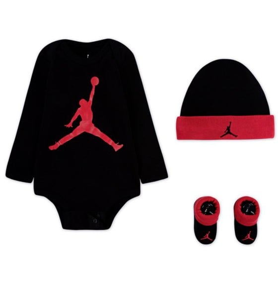 Jordan Acheter Baby Set Longsleeve Jumpman Black Red | 24Segons