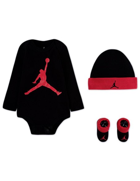 Jordan Acheter Baby Set Longsleeve Jumpman Black Red | 24Segons