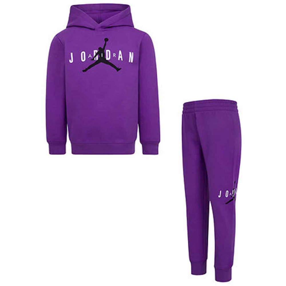 Kids Jordan Fleece Purple Set