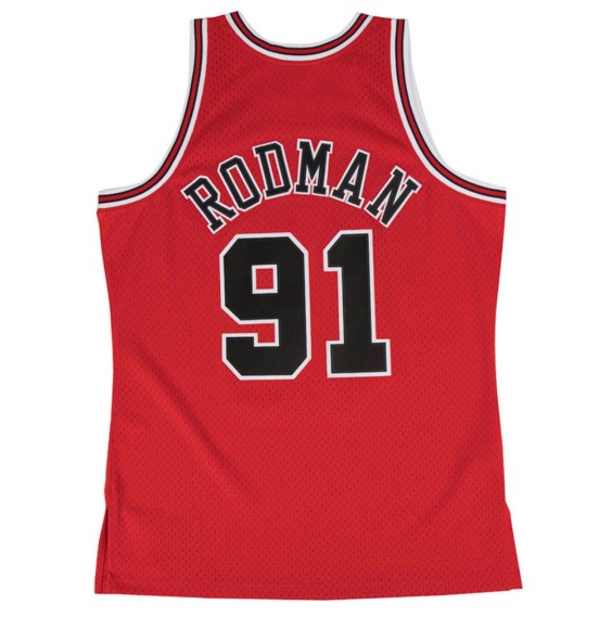 Buy Dennis Rodman Chicago Bulls 97-98 Red Retro Swingman | 24Segons