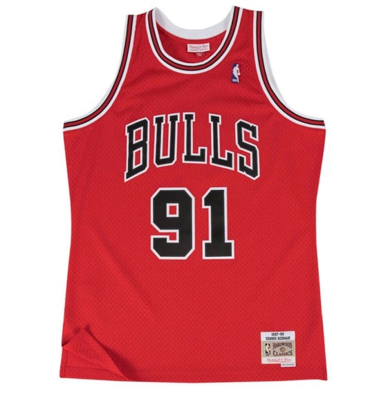 Acheter Dennis Rodman Chicago Bulls 97-98 Red Retro Swingman |24Segons