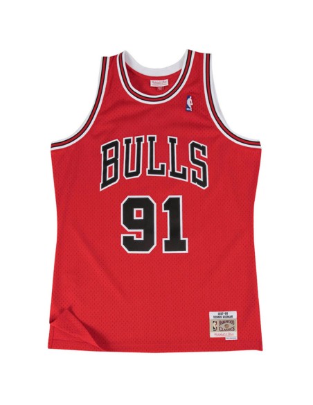 Comprare Dennis Rodman Chicago Bulls 97-98 Red Retro Swingman |24Segons