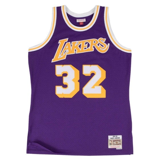 Acheter Magic Johnson Lakers 84-85 Purple Retro Swingman | 24Segons