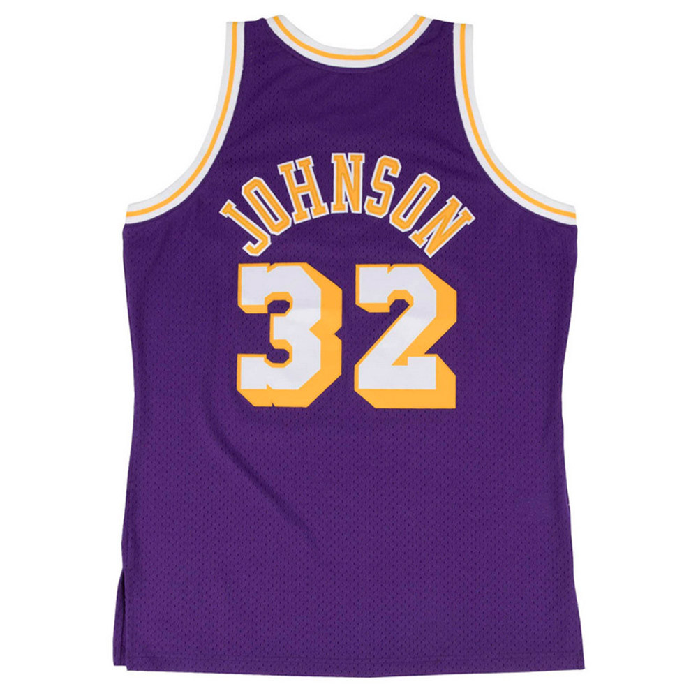 Magic Johnson Los Angeles Lakers 84-85 Purple Retro Swingman