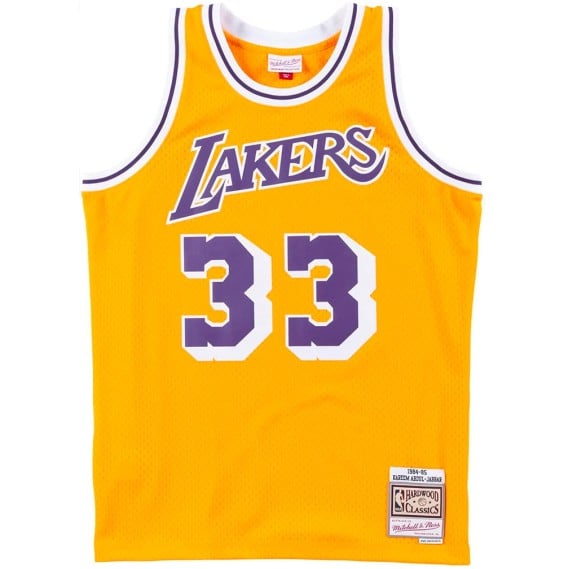 Comprare Kareem Abdul-Jabbar Lakers 84-85 Yellow Retro Swingman|24Segoni