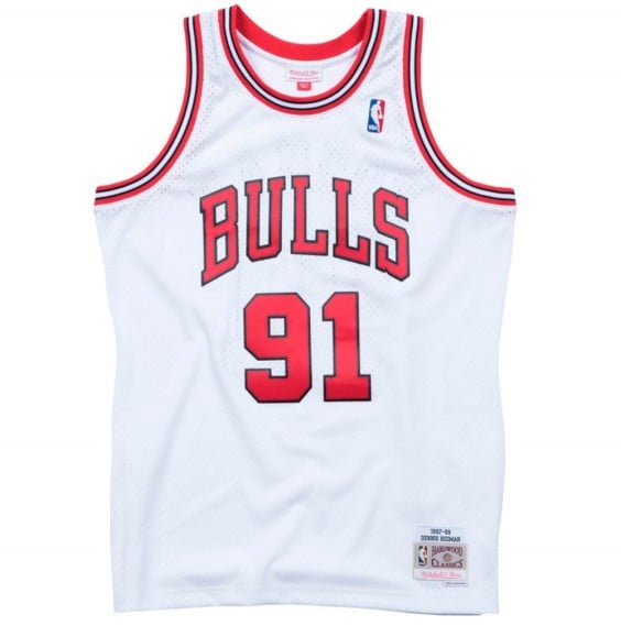 Comprare Dennis Rodman Chicago Bulls 97-98 Bianco Swingman | 24Segons